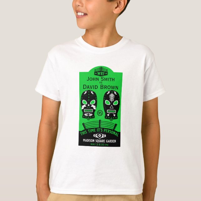 Camiseta Concurso de Lucha Editable Gracioso (Anverso)