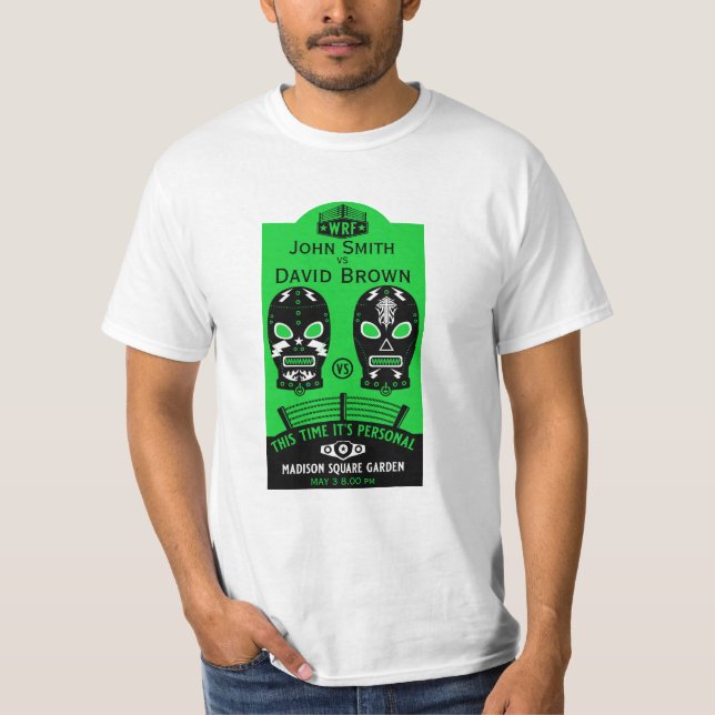 Camiseta Concurso de Lucha Editable Gracioso (Anverso)