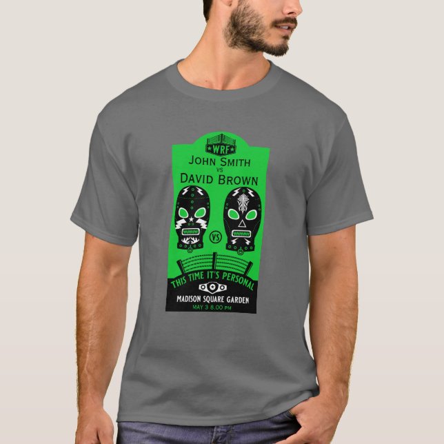 Camiseta Concurso de Lucha Editable Gracioso (Anverso)