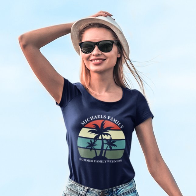 Camiseta Concurso de Playa de Palm Tree de Reunión Familiar (Subido por el creador)