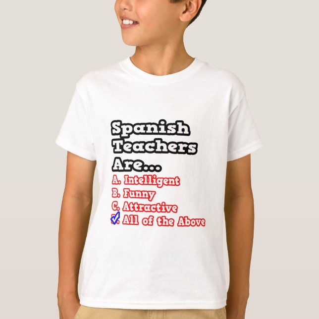 Camiseta Concurso de profesores de español...Chiste (Anverso)