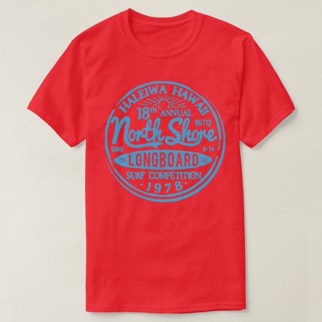 Camiseta Concurso de Surf de Longboard (Diseño del anverso)
