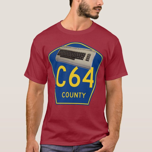 Camiseta Condado C64 del comodoro 64 (Anverso)