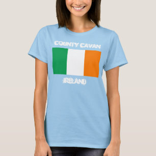 Camiseta Condado de Cavan, Irlanda con bandera irlandesa