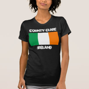 Camiseta Condado de Clare, Irlanda con bandera irlandesa