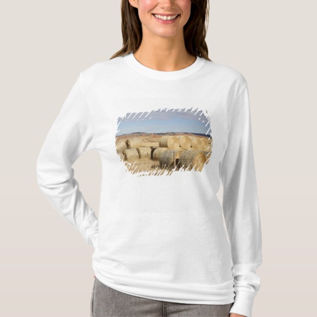 Camiseta Condado de Crook, pacas de heno (Anverso)