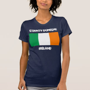 Camiseta Condado de Donegal, Irlanda con bandera irlandesa
