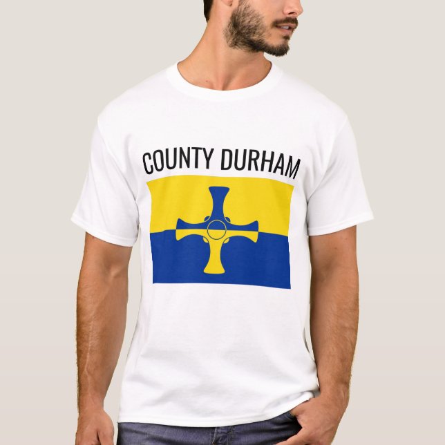Camiseta Condado de Durham // Bandera del Condado de Inglés (Anverso)