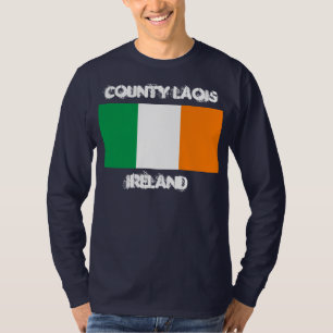 Camiseta Condado de Laois, Irlanda con bandera irlandesa