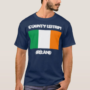 Camiseta Condado de Leitrim, Irlanda con bandera irlandesa