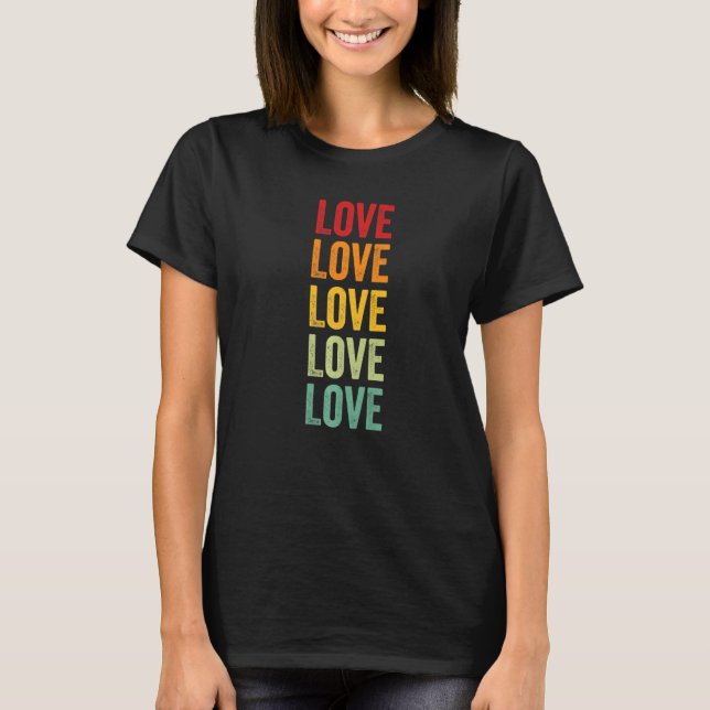 Camiseta Condado de Love Oklahoma Texto Arcoíris (Anverso)