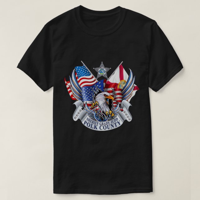 Camiseta Condado de Polk Grady Judd Patriotic Eagle T-Shirt (Diseño del anverso)