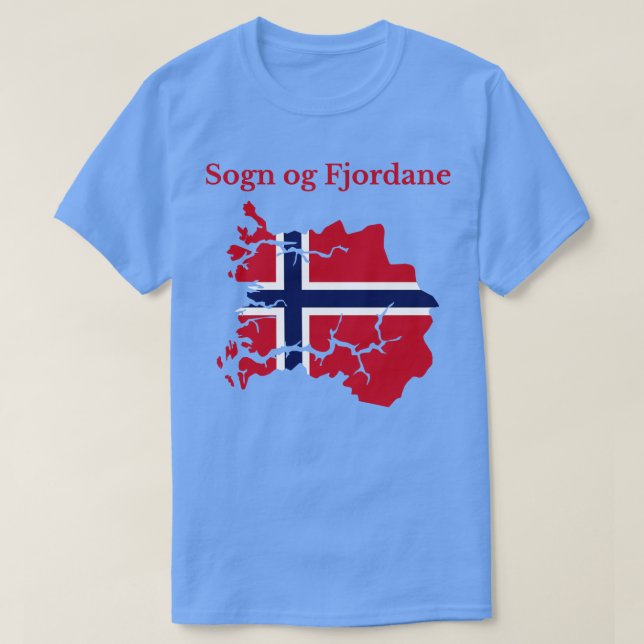 Camiseta Condado de Sogn og Fjordane Noruega (Diseño del anverso)