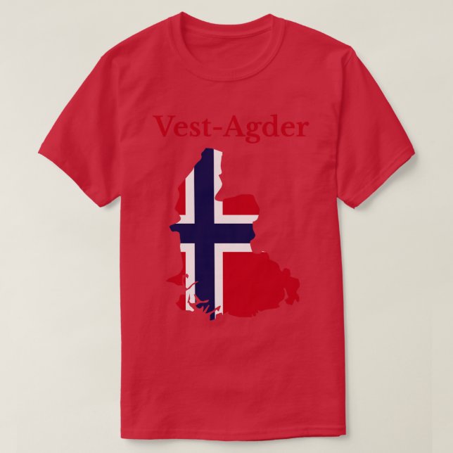 Camiseta Condado de Vest Agder Noruega (Diseño del anverso)