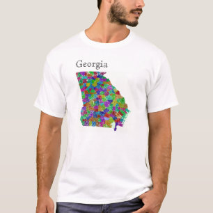 Camiseta Condados de Georgia y sus carreteras