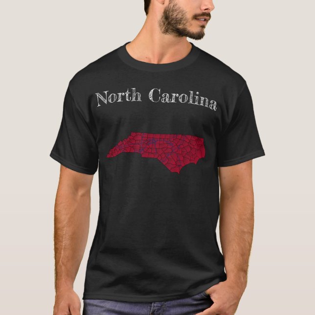 Camiseta Condados e Interestados de Carolina del Norte (Anverso)