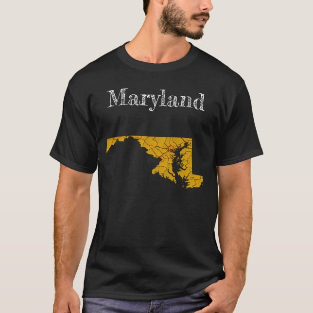 Camiseta Condados e Interestados de Maryland (Anverso)