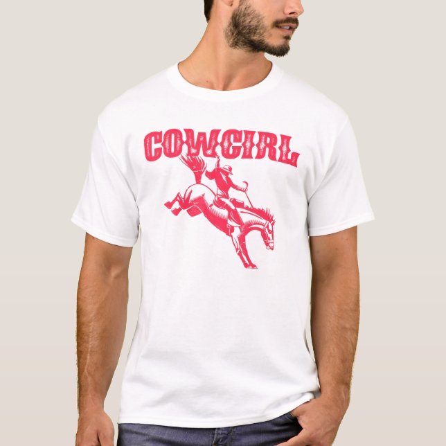 Camiseta Conde ecuestre de caballos chica gráfico occidenta (Anverso)