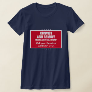 Camiseta Condenar y destituir al presidente del Senado Dona