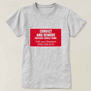 Camiseta Condenar y destituir al presidente del Senado Dona