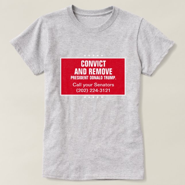 Camiseta Condenar y destituir al presidente del Senado Dona (Diseño del anverso)