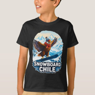 Camiseta Cóndor De Snowboard En Las Montañas De Chile