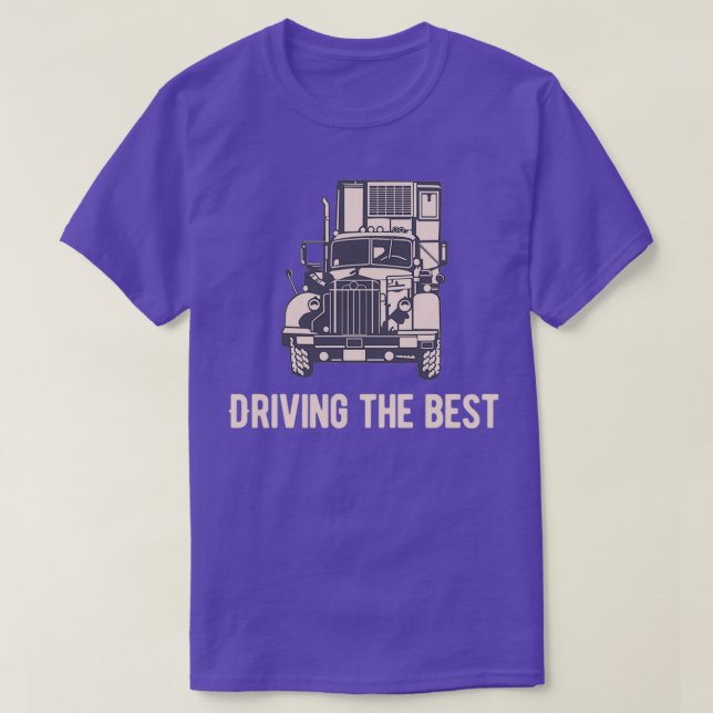 Camiseta Conducción de la mejor ruta de transporte (Diseño del anverso)