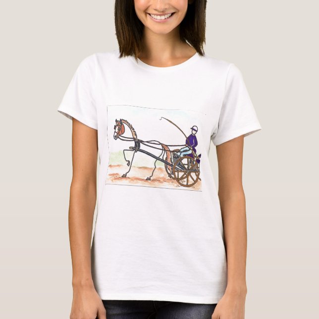 Camiseta Conducción del carro del CABALLO de PALILLO (Anverso)
