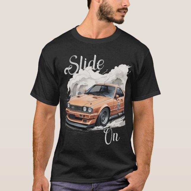Camiseta "Conducción en auto con humo y energía (Anverso)