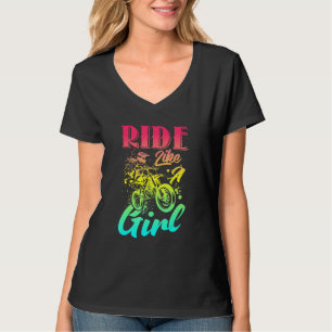 Camiseta Conduce Como Una Chica Ropa De Motera Divertida Ch