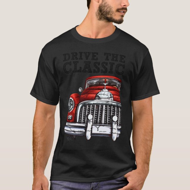 Camiseta conduce el clásico-automóvil convertible 2 (Anverso)