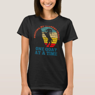 Camiseta Conducir a mi esposo loco una cabra a la vez - cab