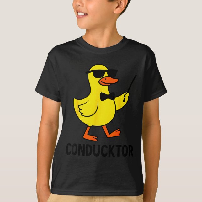 Camiseta Conducktor Funny Duck Music Pun Orchestra Design  (Anverso)