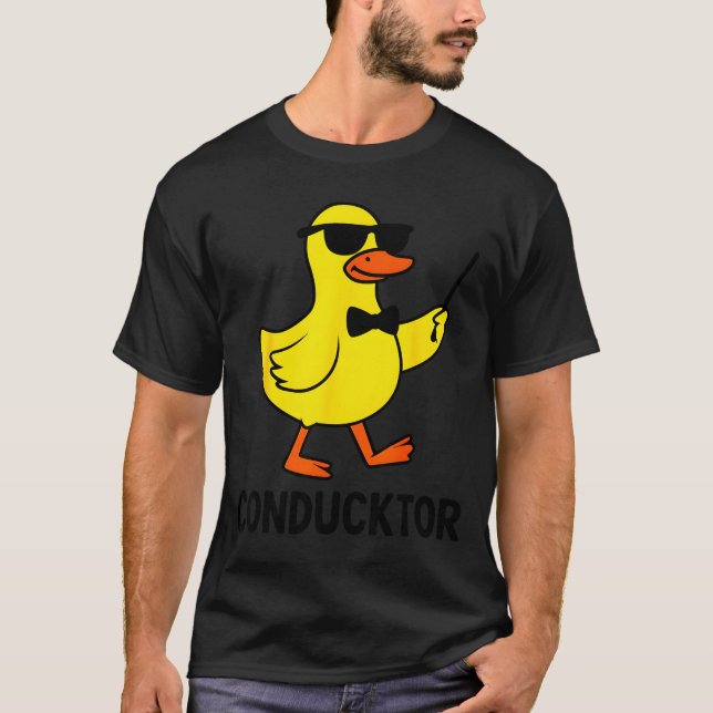 Camiseta Conducktor Funny Duck Music Pun Orchestra Design  (Anverso)