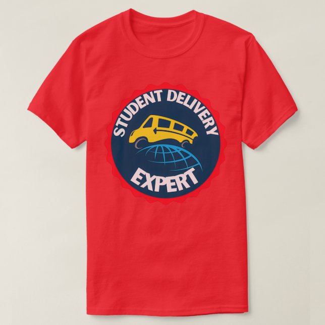 Camiseta Conductor blanco de autobús escolar experto en par (Diseño del anverso)