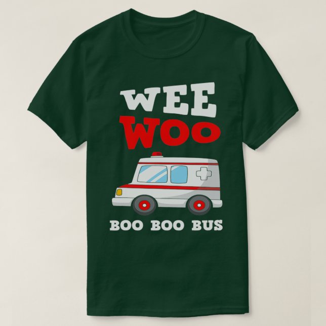 Camiseta Conductor De Ambulancias Primeros Auxilios Wee Woo (Diseño del anverso)