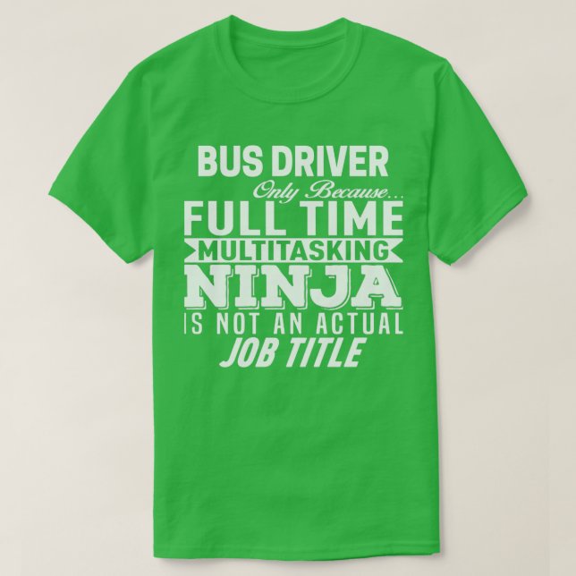 Camiseta Conductor de autobús 20 (Diseño del anverso)
