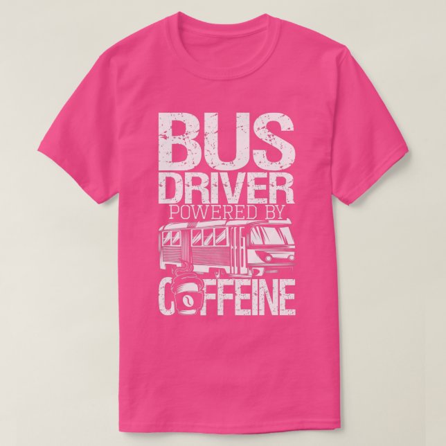 Camiseta Conductor De Autobús Alimentado Por El Conductor D (Diseño del anverso)