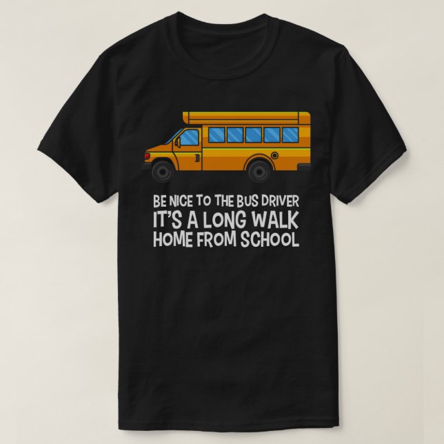 Camiseta Conductor de autobús conduciendo un autobús escola (Diseño del anverso)