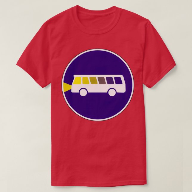 Camiseta Conductor de autobús en la autopista nocturna (Diseño del anverso)