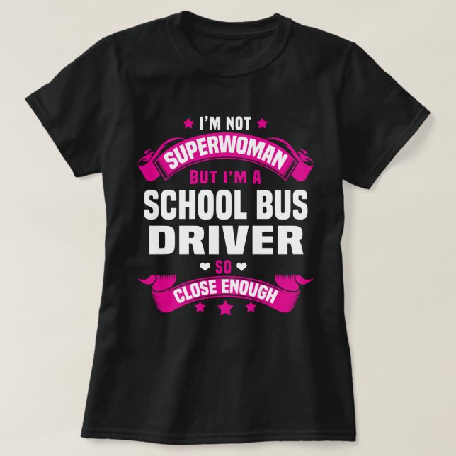 Camiseta Conductor de autobús escolar (Diseño del anverso)