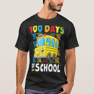 Camiseta Conductor De Autobús Escolar 100 Días De Embuste E