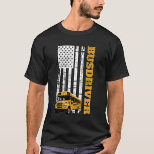 Camiseta Conductor de Autobús Escolar Americano