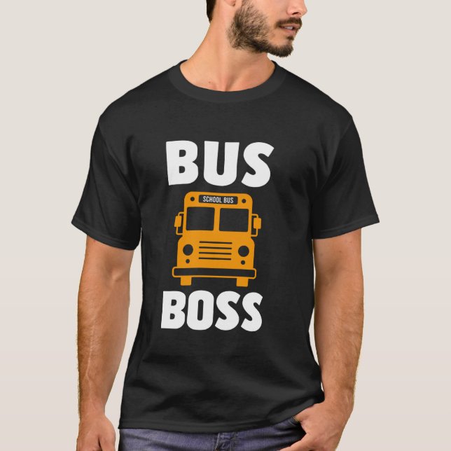 Camiseta Conductor de Autobús Escolar Bus Boss (Anverso)