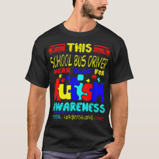 Camiseta Conductor De Autobús Escolar Con Azul Para Concien