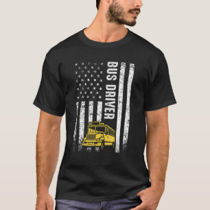 Camiseta Conductor de autobús escolar con problemas Bandera