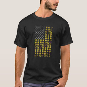 Camiseta Conductor de Autobús Escolar de la Bandera America