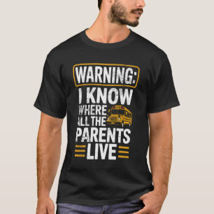 Camiseta Conductor de Autobús Escolar Divertido Autobús Ama