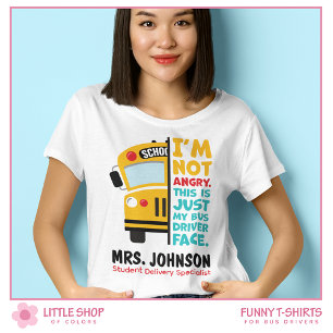 Camiseta Conductor de Autobús Escolar Divertido Enojado