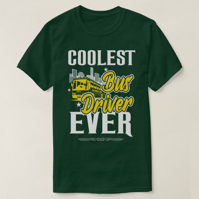 Camiseta Conductor de autobús escolar, el conductor de auto (Diseño del anverso)